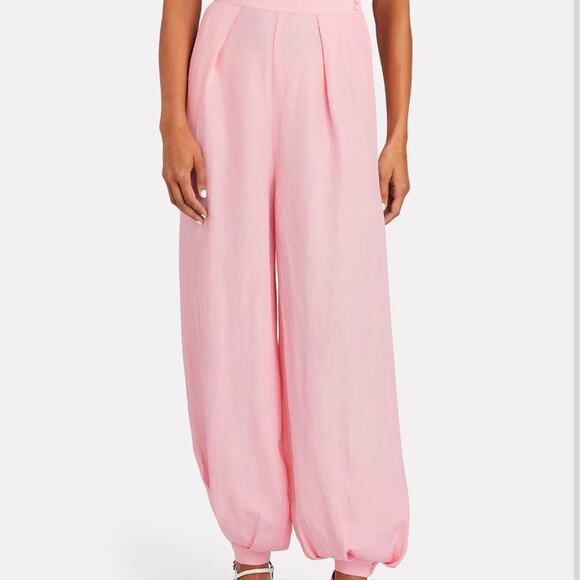NEW Ronny Kobo Kristin Wide-Leg Linen Blend Pant Petal Pink Balloon Trouser - Picture 5 of 16